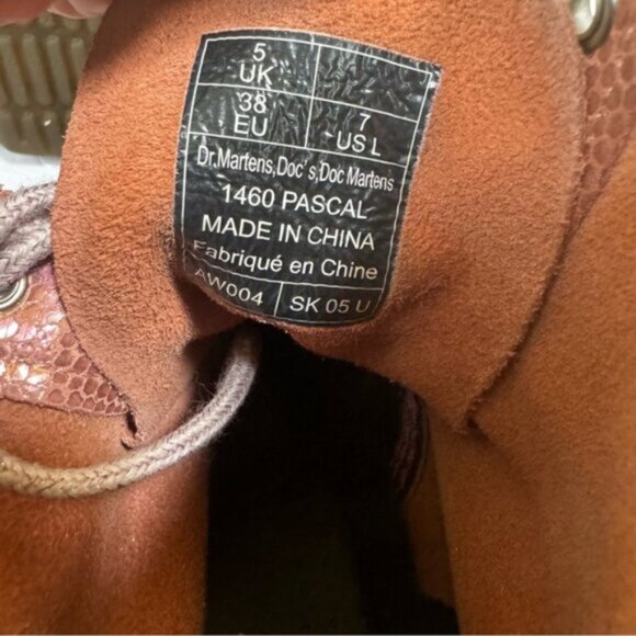 Dr Martens Pascal Iridescent Leather Mermaid Metallic Combat Hiking 7 Boots 1460 - Picture 12 of 16